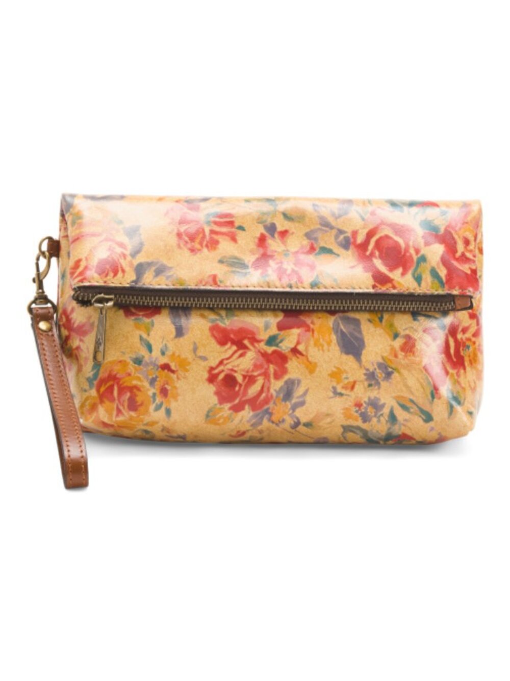 PATRICIA NASH Leather Valerie Foldover Wristlet Pouch - Picture 1 of 4